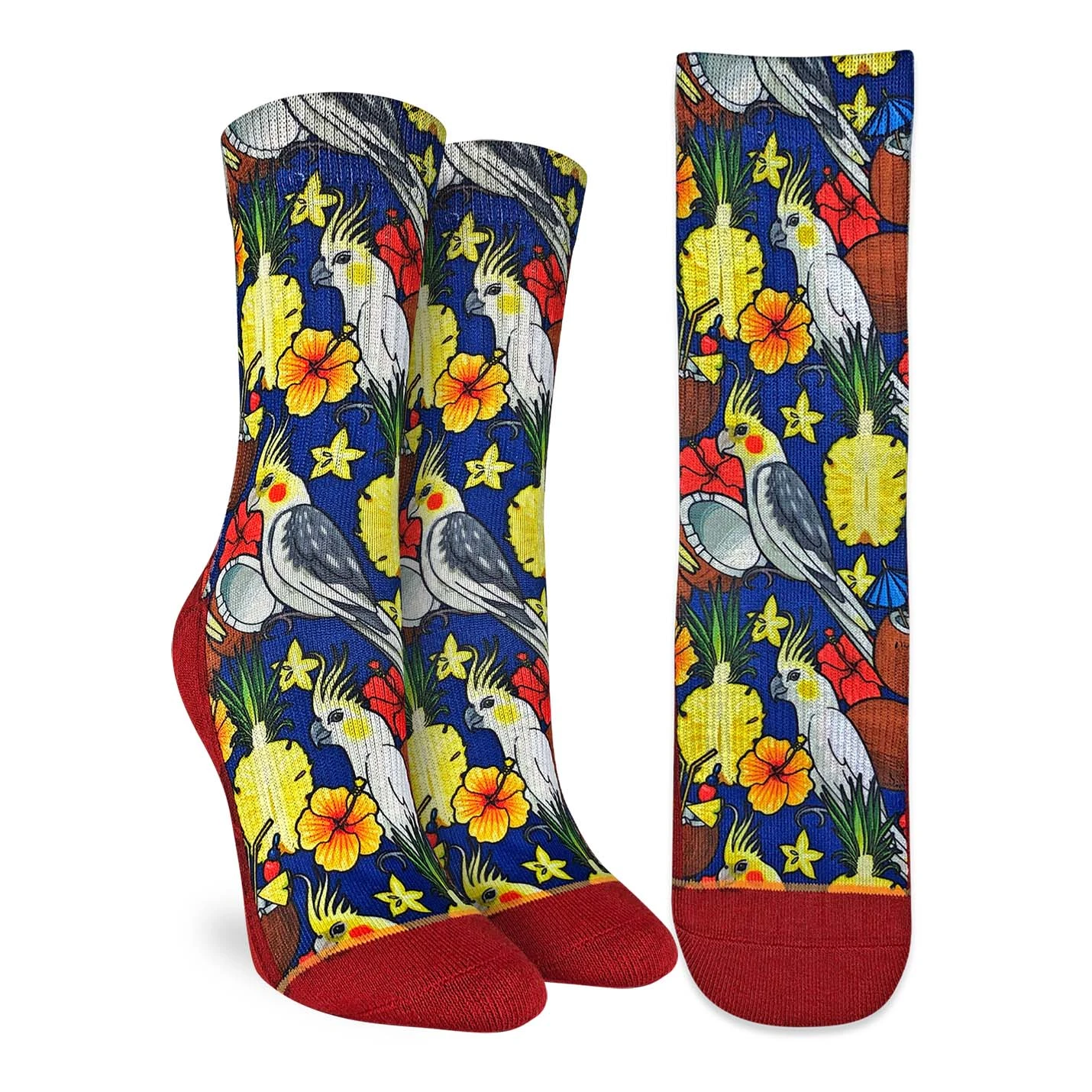 Women's Cockatoo And Coconuts Socks 1 Women's Cockatoo And Coconuts Socks
