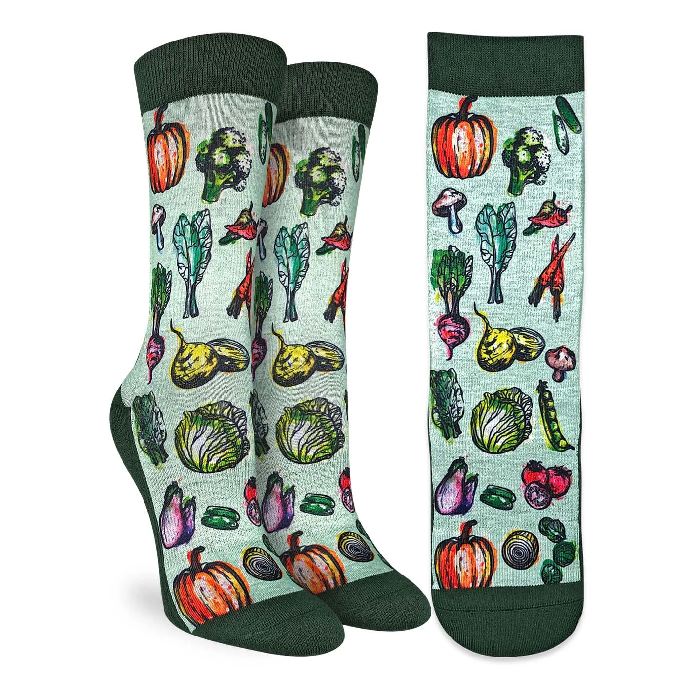 Women's Veggies, Green Socks 1 Women's Veggies, Green Socks