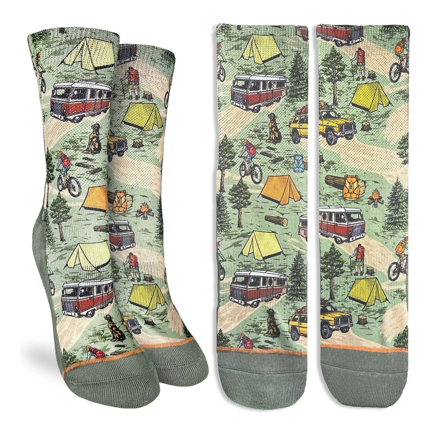 Women's Vintage Camping Trip Socks 1 Women's Vintage Camping Trip Socks