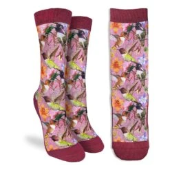 Women's Hummingbirds And Flowers Socks