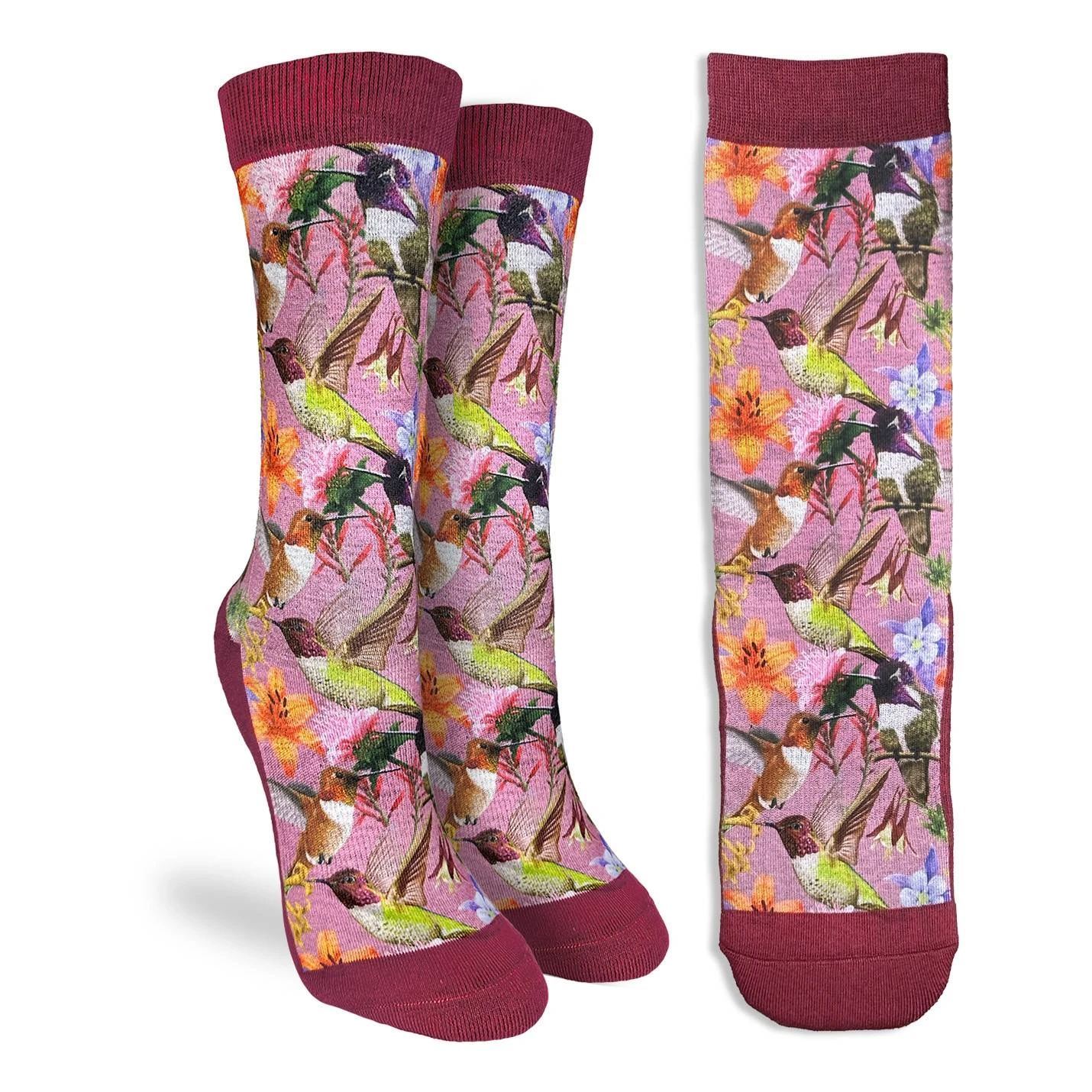Women's Hummingbirds And Flowers Socks 1 Women's Hummingbirds And Flowers Socks