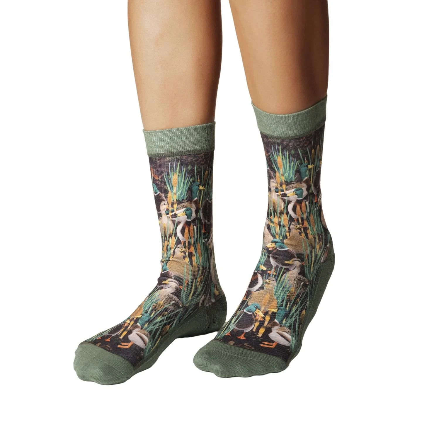 Women's Mallard Ducks In The Marsh Socks 2 Women's Mallard Ducks In The Marsh Socks - Image 2