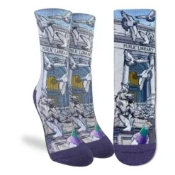 Women's Pigeons At The Public Library Socks