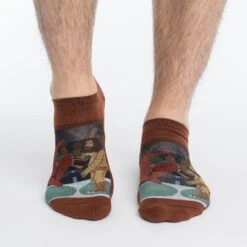 Men's Wrestling Good Vs. Evil Ankle Socks -Good Luck Sock Store 6017 Good Luck Sock Wrestling Good vs Evil Ankle Socks 2 v2