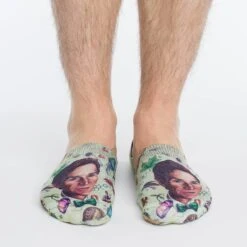 Men's Bill Nye No Show Socks -Good Luck Sock Store 7003 Good Luck Sock Bill Nye the Science Guy No Show Socks 3 v2