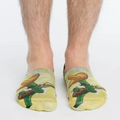 Men's Cactus Guitar No Show Socks -Good Luck Sock Store 7005 Good Luck Sock Cactus Guitar No Show Socks 3 v2