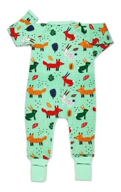 Good Luck Sock Store -Good Luck Sock Store 80050 FoxesGreen Back