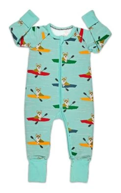 Corgi's Kayaking Baby Pajamas