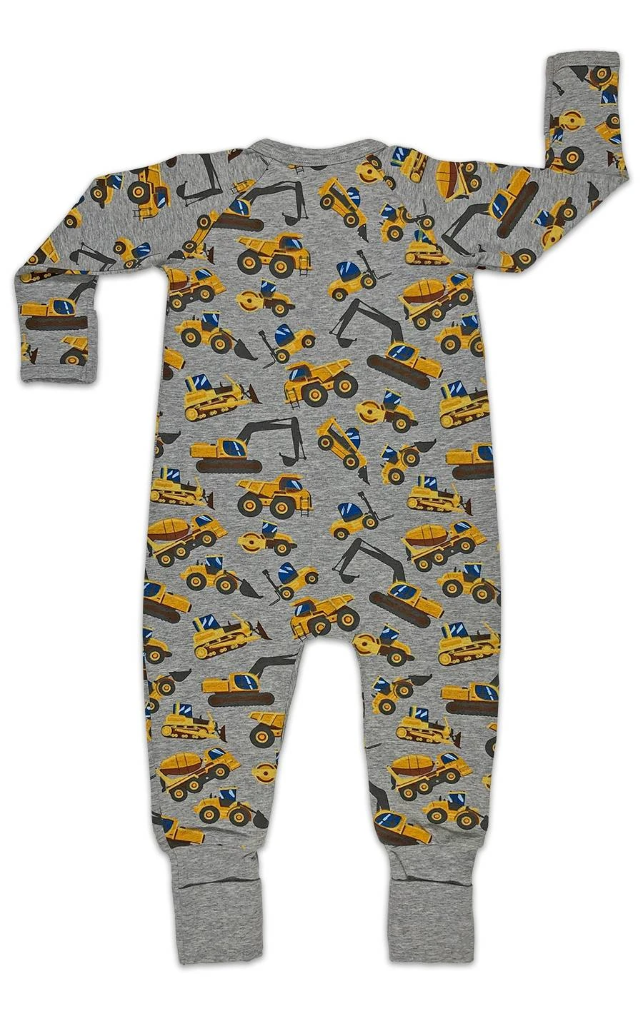 Construction Vehicles Baby Pajamas 2 Construction Vehicles Baby Pajamas - Image 2