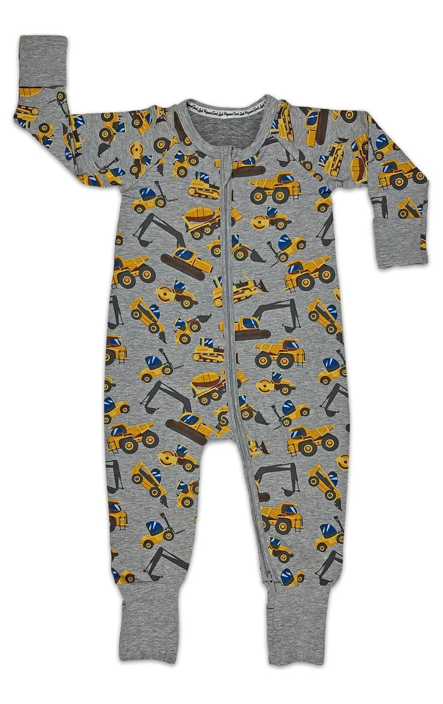 Construction Vehicles Baby Pajamas 1 Construction Vehicles Baby Pajamas