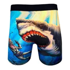 Men's Shark Attack Underwear -Good Luck Sock Store 90260 Shark Attack 2
