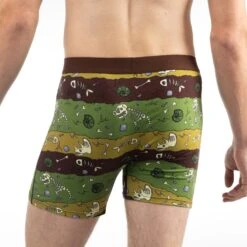 Men's Dinosaur Fossil Layers Underwear -Good Luck Sock Store 9034 Dinosaur Fossil Layers Back
