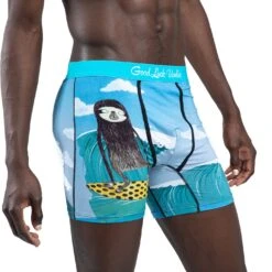 Men's Surfing Sloth Underwear 10 Men's Surfing Sloth Underwear -Good Luck Sock Store 9035 Surfing Sloth Fun