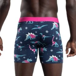 Men's Christmas Sweater Dinosaur Underwear 9 Men's Christmas Sweater Dinosaur Underwear -Good Luck Sock Store 9040 Dinosaur Sweaters Back
