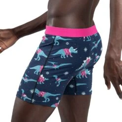 Men's Christmas Sweater Dinosaur Underwear 10 Men's Christmas Sweater Dinosaur Underwear -Good Luck Sock Store 9040 Dinosaur Sweaters Fun