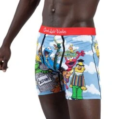Men's Sesame Street, Family Underwear 10 Men's Sesame Street, Family Underwear -Good Luck Sock Store 9041 Sesame Street Fun