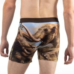 Men's Mammoths Fighting Underwear -Good Luck Sock Store 9047 Mammoths Fighting Back