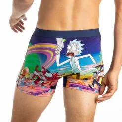 Men’s Rick And Morty, Run Away! Underwear -Good Luck Sock Store 90510 Rick and Morty Run Away Back