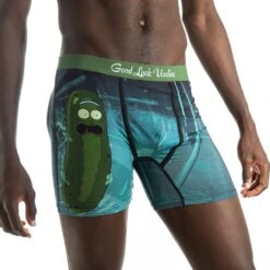 Men’s Rick And Morty, Pickle Rick Sewer Escape Underwear -Good Luck Sock Store 90520 Pickle Rick Sewer Escape Fun