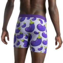Men’s Eggplants Underwear -Good Luck Sock Store 90650 Eggplants Back