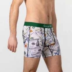 Men's All About The Benjamins Underwear -Good Luck Sock Store 90760 AllAboutTheBenjamins Side