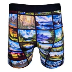 Men's Bob Ross, Landscapes Collage Underwear -Good Luck Sock Store 90860 BobRossLandscapesCollage 2