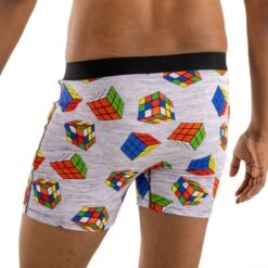Men's Puzzle Cube Underwear 8 Men's Puzzle Cube Underwear -Good Luck Sock Store 9088 PuzzleCube back