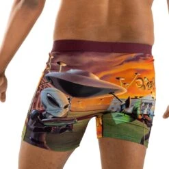 Men's Alien Invasion Underwear 11 Men's Alien Invasion Underwear -Good Luck Sock Store 90950 AlienInvasion back