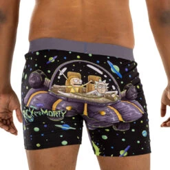 Men's Rick And Morty, Space Cruiser Underwear -Good Luck Sock Store 91010 RickandMortysSpaceCruiser back