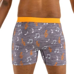 Men's Music Notes Underwear -Good Luck Sock Store 91040 MusicNotes back