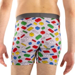 Men's Construction Blocks Underwear -Good Luck Sock Store 91110 ConstructionBlocks back