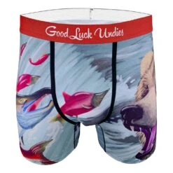 Men's Bear Catching Salmon Underwear -Good Luck Sock Store 91130 BearCatchingSalmon 1
