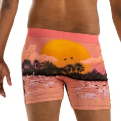 Men's Flamingo Paradise Underwear 7 Men's Flamingo Paradise Underwear -Good Luck Sock Store 91140 FlamingoParadise back