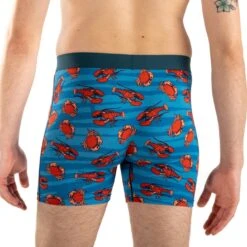 Men's Crabs & Lobsters Underwear 8 Men's Crabs & Lobsters Underwear -Good Luck Sock Store 9116 CrabsLobsters back