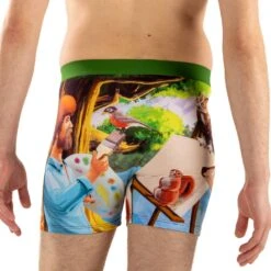 Men's Bob Ross, Painting Underwear 11 Men's Bob Ross, Painting Underwear -Good Luck Sock Store 91210 BobRossPainting back