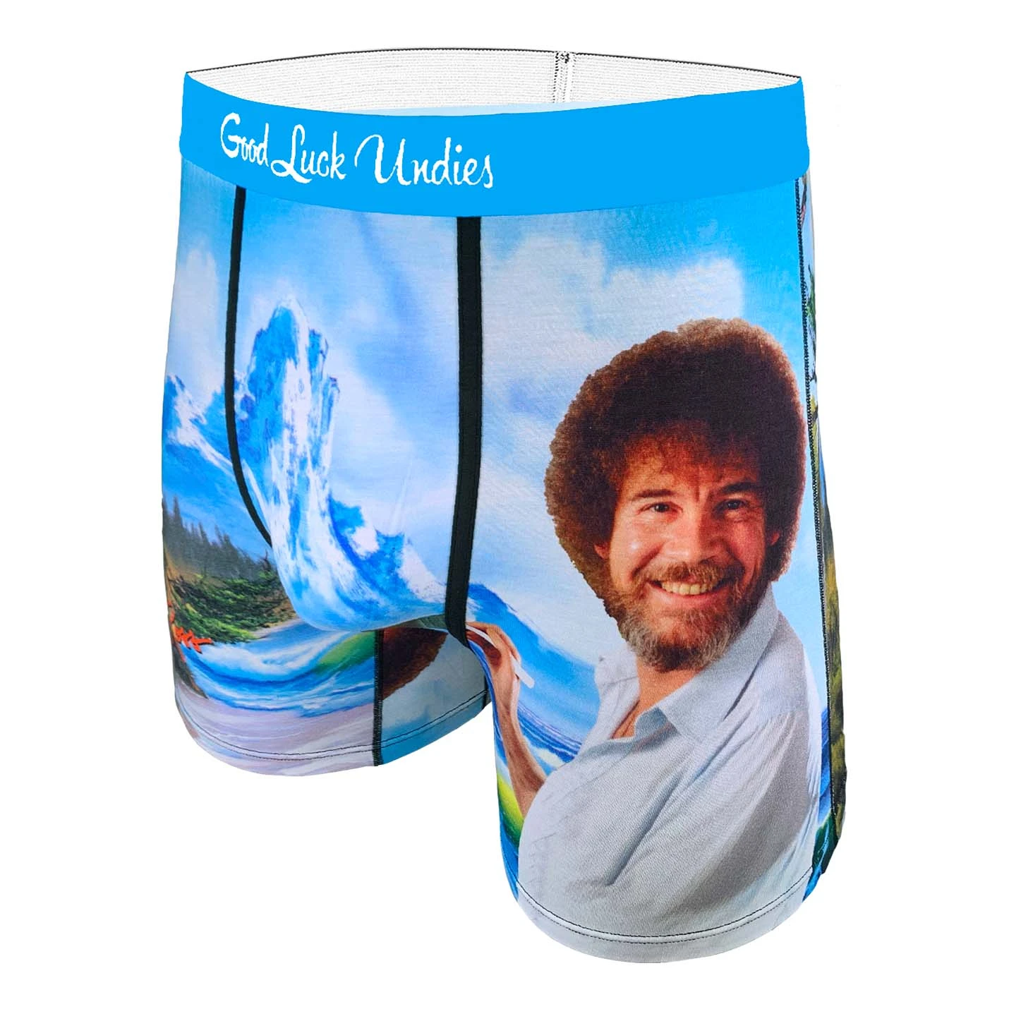 Men's Bob Ross, Happy Mountain Underwear 1 Men's Bob Ross, Happy Mountain Underwear