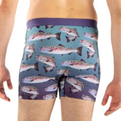 Men's Rainbow Trout Underwear 7 Men's Rainbow Trout Underwear -Good Luck Sock Store 91270 RainbowTrout back